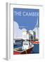 The Camber, Portsmouth V2 - Dave Thompson Contemporary Travel Print-Dave Thompson-Framed Giclee Print