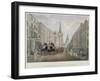 The Cambridge Coach Leaving the Nelson Inn, Belle Sauvage Yard, Ludgate Hill, London, 1818-Charles Joseph Hullmandel-Framed Giclee Print