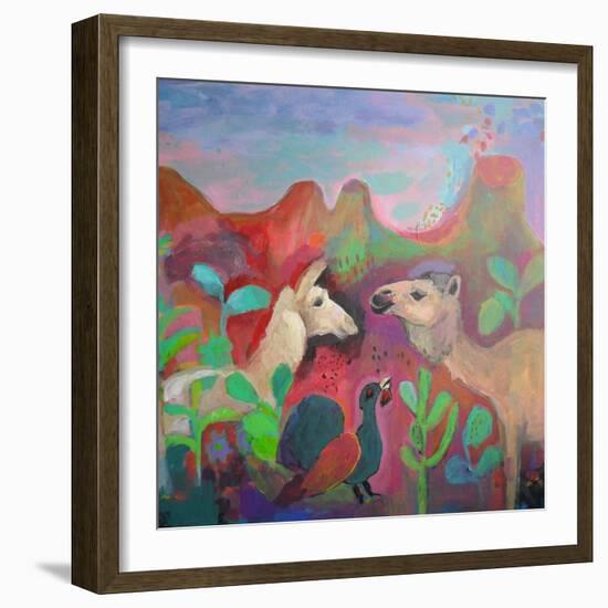 The Camel and the Llama-Iria Fernandez Alvarez-Framed Art Print