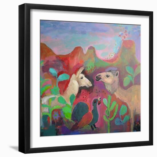 The Camel and the Llama-Iria Fernandez Alvarez-Framed Art Print