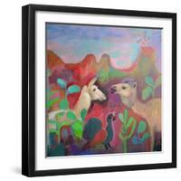 The Camel and the Llama-Iria Fernandez Alvarez-Framed Art Print