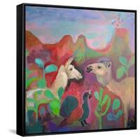 The Camel and the Llama-Iria Fernandez Alvarez-Framed Stretched Canvas