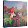 The Camel and the Llama-Iria Fernandez Alvarez-Stretched Canvas