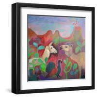 The Camel and the Llama-Iria Fernandez Alvarez-Framed Art Print