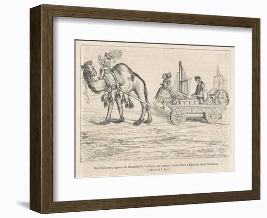 The Camel-Drawn Travelling Organ of Hans Hoffhaimer Organist to the Emperor Maximilian 1st-null-Framed Art Print