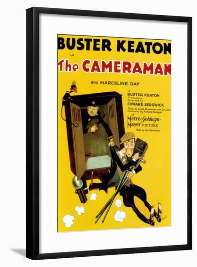 The Cameraman, Buster Keaton, 1928-null-Framed Art Print