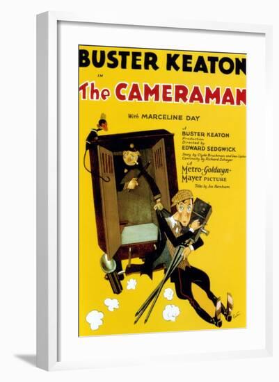 The Cameraman, Buster Keaton, 1928-null-Framed Art Print