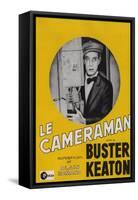 The Cameraman, French Movie Poster, 1928-null-Framed Stretched Canvas