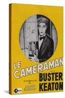 The Cameraman, French Movie Poster, 1928-null-Stretched Canvas