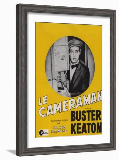 The Cameraman, French Movie Poster, 1928-null-Framed Art Print