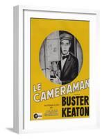 The Cameraman, French Movie Poster, 1928-null-Framed Art Print