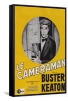 The Cameraman, French Movie Poster, 1928-null-Framed Stretched Canvas