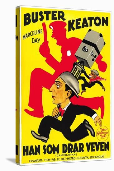 The Cameraman, Spanish Movie Poster, 1928-null-Stretched Canvas