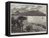 The Cameroons Mountains from Mondole Island-Harry Hamilton Johnston-Framed Stretched Canvas