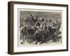 The Camp at Aldershot, the Stampede of Cavalry Horses-Godefroy Durand-Framed Giclee Print