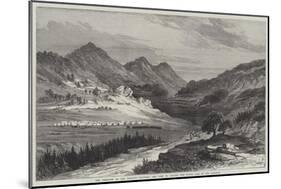 The Campaign on the Punjaub Frontier, the Camp in Agrore, the Soosal Pass in the Distance-null-Mounted Giclee Print