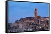 The Campanile and Cathedral at Night in the Sassi Area of Matera, Basilicata, Italy, Europe-Martin-Framed Stretched Canvas