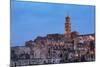 The Campanile and Cathedral at Night in the Sassi Area of Matera, Basilicata, Italy, Europe-Martin-Mounted Photographic Print