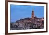 The Campanile and Cathedral at Night in the Sassi Area of Matera, Basilicata, Italy, Europe-Martin-Framed Photographic Print