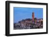 The Campanile and Cathedral at Night in the Sassi Area of Matera, Basilicata, Italy, Europe-Martin-Framed Photographic Print