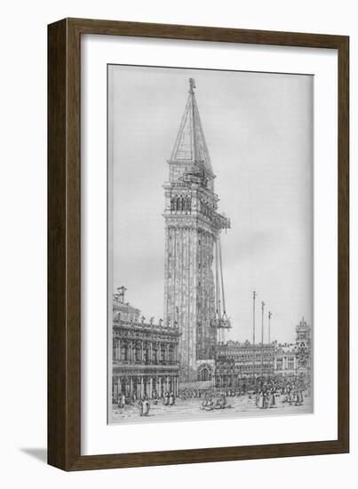 'The Campanile of St. Mark's While Undergoing Repair in 1745', 1903-Canaletto-Framed Giclee Print