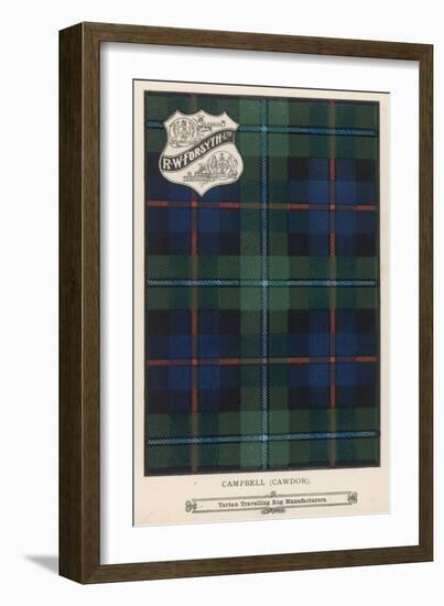 The Campbell (Cawdor) Tartan (Green, Blue and Red)-null-Framed Art Print