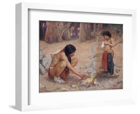 The Campfire-Eanger Irving Couse-Framed Giclee Print