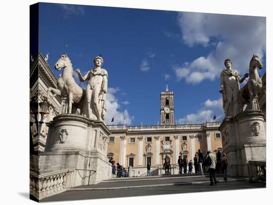 The Campidoglio, the Buildings House the City Hall and Capitoline Museums, Rome, Lazio, Italy-Carlo Morucchio-Stretched Canvas