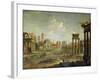 The Campo Vaccino, Rome Looking Towards St. Francesca Romana and the Arch of Titus-Antonio Joli-Framed Giclee Print