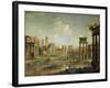 The Campo Vaccino, Rome Looking Towards St. Francesca Romana and the Arch of Titus-Antonio Joli-Framed Giclee Print