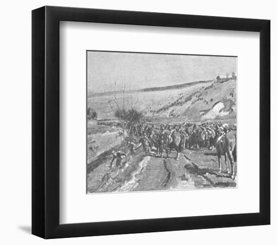 The Canadian Cavalry Watering-Sir Alfred Munnings-Framed Premium Giclee Print