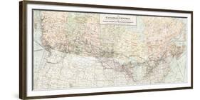 The Canadian Central and North American Railroad Map-The Vintage Collection-Framed Giclee Print