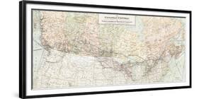 The Canadian Central and North American Railroad Map-The Vintage Collection-Framed Giclee Print