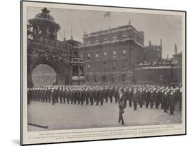 The Canadian Coronation Contingent Celebrating Dominion Day in London-null-Mounted Giclee Print