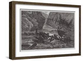 The Canadian Lumber Trade, Clearing a Jam-George Henry Andrews-Framed Giclee Print