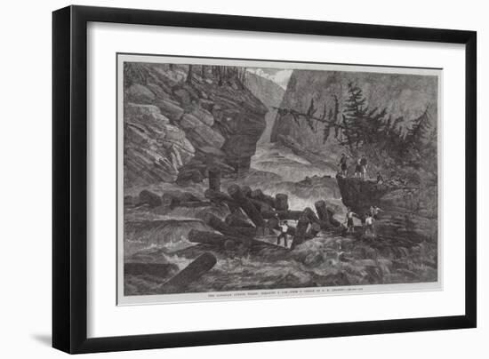 The Canadian Lumber Trade, Clearing a Jam-George Henry Andrews-Framed Giclee Print