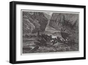 The Canadian Lumber Trade, Clearing a Jam-George Henry Andrews-Framed Giclee Print