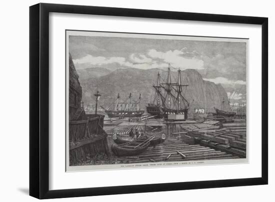 The Canadian Lumber Trade, Timber Coves at Quebec-George Henry Andrews-Framed Giclee Print