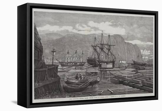 The Canadian Lumber Trade, Timber Coves at Quebec-George Henry Andrews-Framed Stretched Canvas