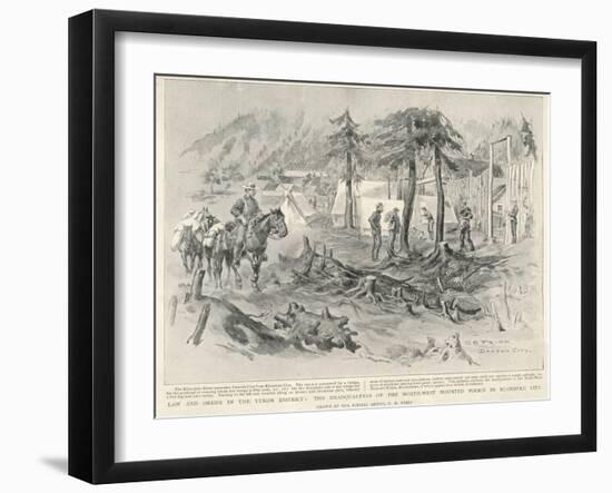 The Canadian Police Headquarters at Klondike City Across the Klondike River from Dawson City-C.e. Fripp-Framed Art Print