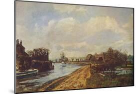 'The Canal at Rickmansworth', 1908 (1935)-John William Buxton Knight-Mounted Giclee Print