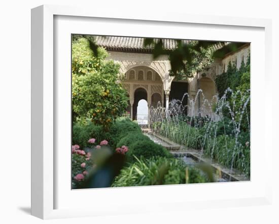 The Canal Court of the Generalife Gardens in May, Granada, Andalucia, Spain-Nedra Westwater-Framed Photographic Print