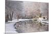 The Canal De Berry after a Snow Shower, Loir-Et-Cher, Centre, France, Europe-Julian Elliott-Mounted Photographic Print