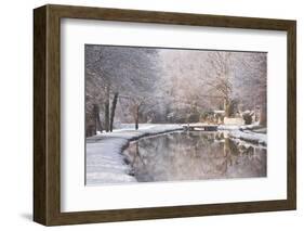 The Canal De Berry after a Snow Shower, Loir-Et-Cher, Centre, France, Europe-Julian Elliott-Framed Photographic Print