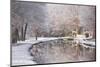 The Canal De Berry after a Snow Shower, Loir-Et-Cher, Centre, France, Europe-Julian Elliott-Mounted Photographic Print