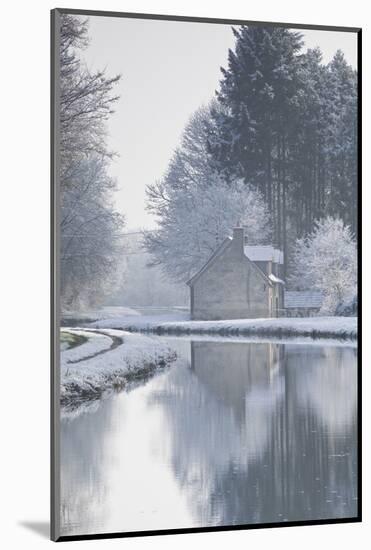 The Canal De Berry after a Snow Shower, Loir-Et-Cher, Centre, France, Europe-Julian Elliott-Mounted Photographic Print