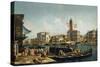 The Canal Grande and S. Geremia, Venice-Michele Marieschi-Stretched Canvas