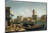 The Canal Grande and S. Geremia, Venice-Michele Marieschi-Mounted Giclee Print