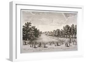 The Canal in St James's Park, Westminster, London, C1740-John Stevens-Framed Giclee Print