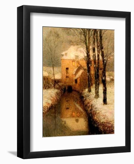 The Canal in Winter, 1901-Henri Eugene Augustin Le Sidaner-Framed Giclee Print